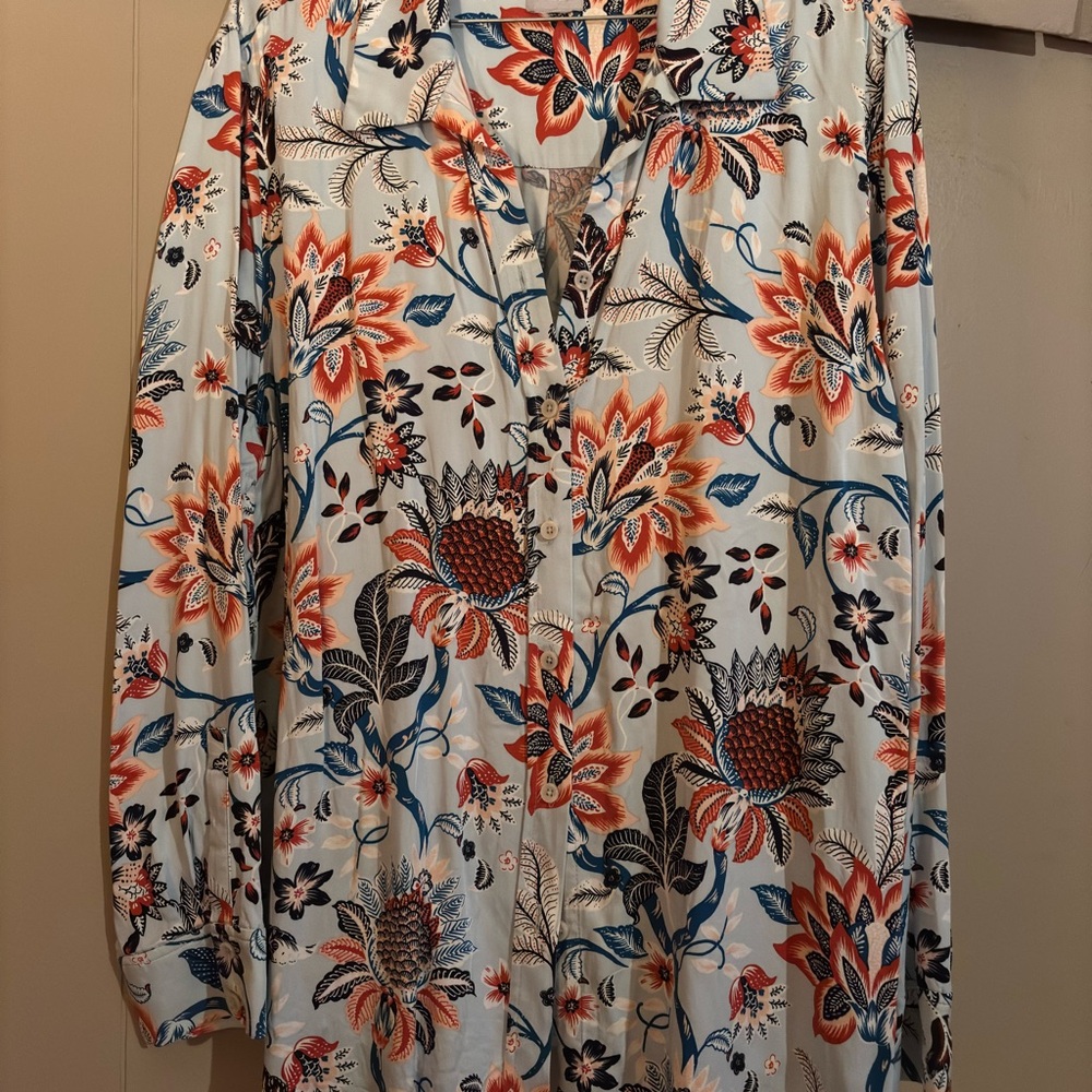 Floral Button-Up Blouse